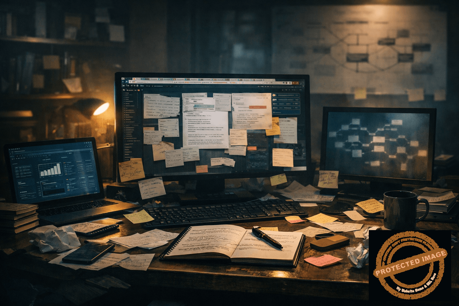 messy online project setup with no system or structure