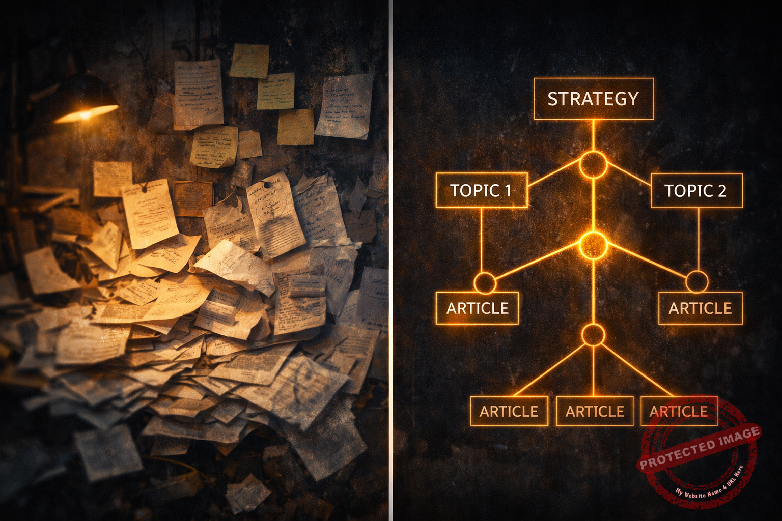 comparison between chaotic content and structured online project system