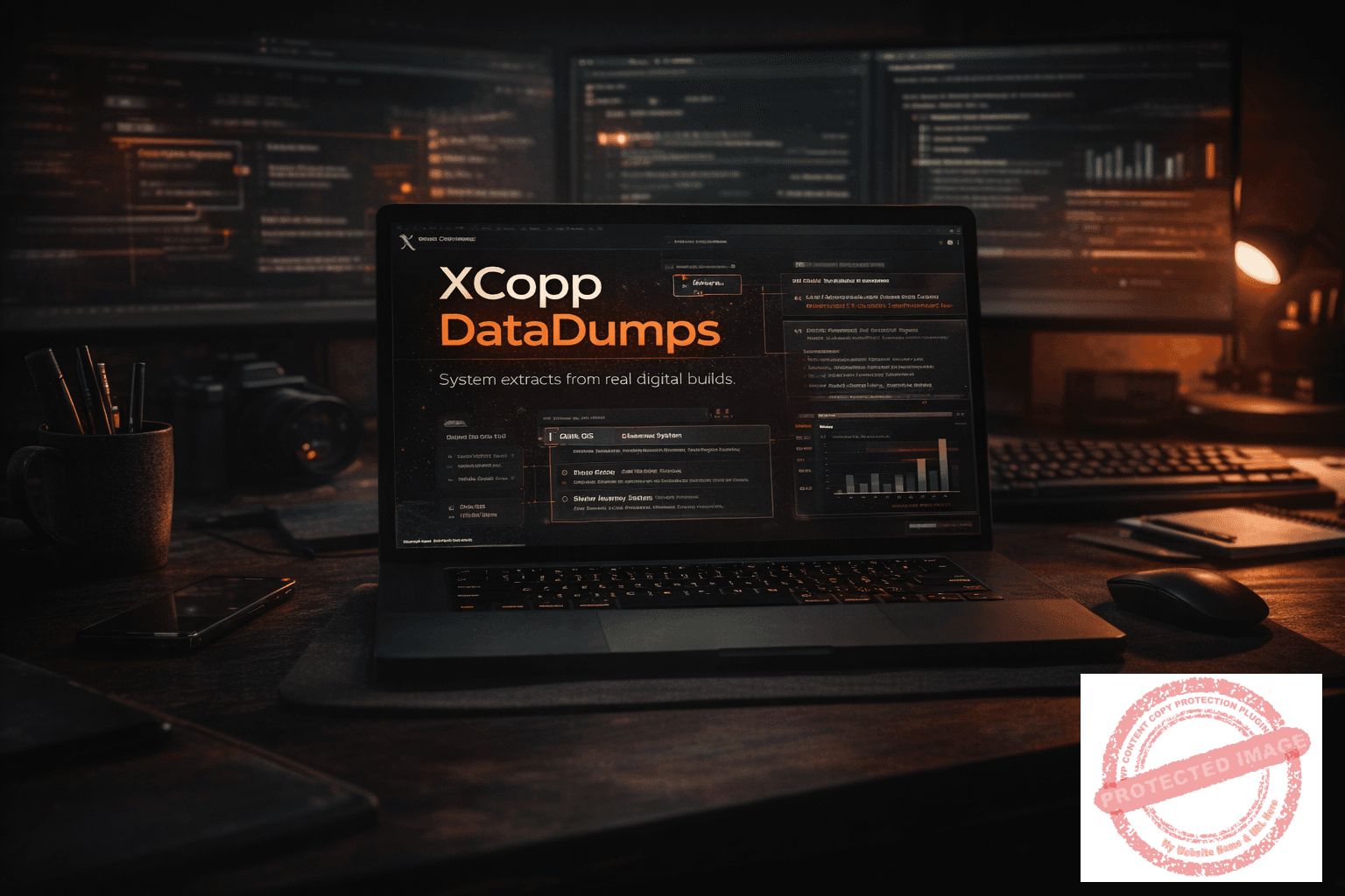 XCopp DataDumps system extracts from real digital builds
