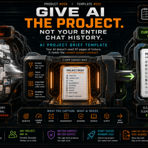 XCopp AI Project Brief Template for giving AI clear current project context instead of entire chat history