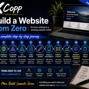 Build a Website from Zero complete 12-step website journey