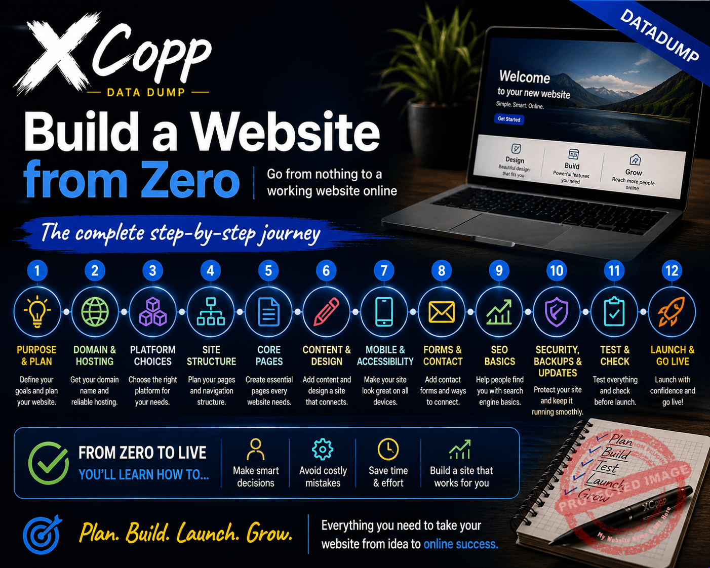 Build a Website from Zero 1 Build a Website from Zero complete 12-step website journey
