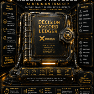 XCopp Decision Record Protocol AI Decision Tracker for recording important decisions, rationale, context and outcomes