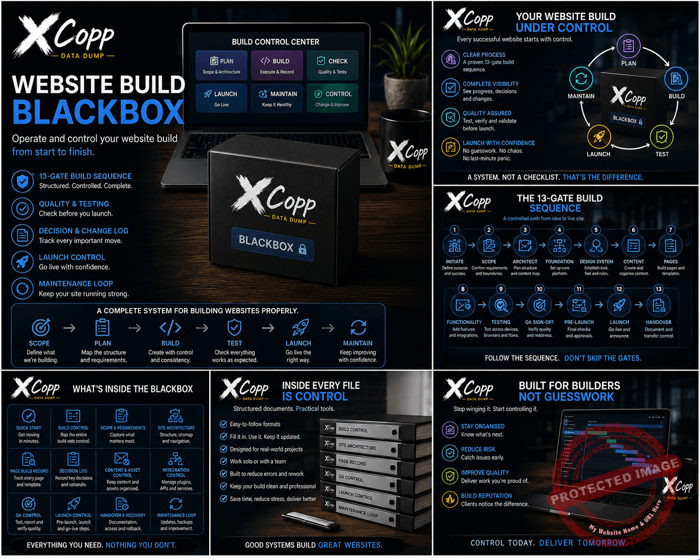 Website Build BlackBox 1 XCopp Website Build BlackBox website project control system
